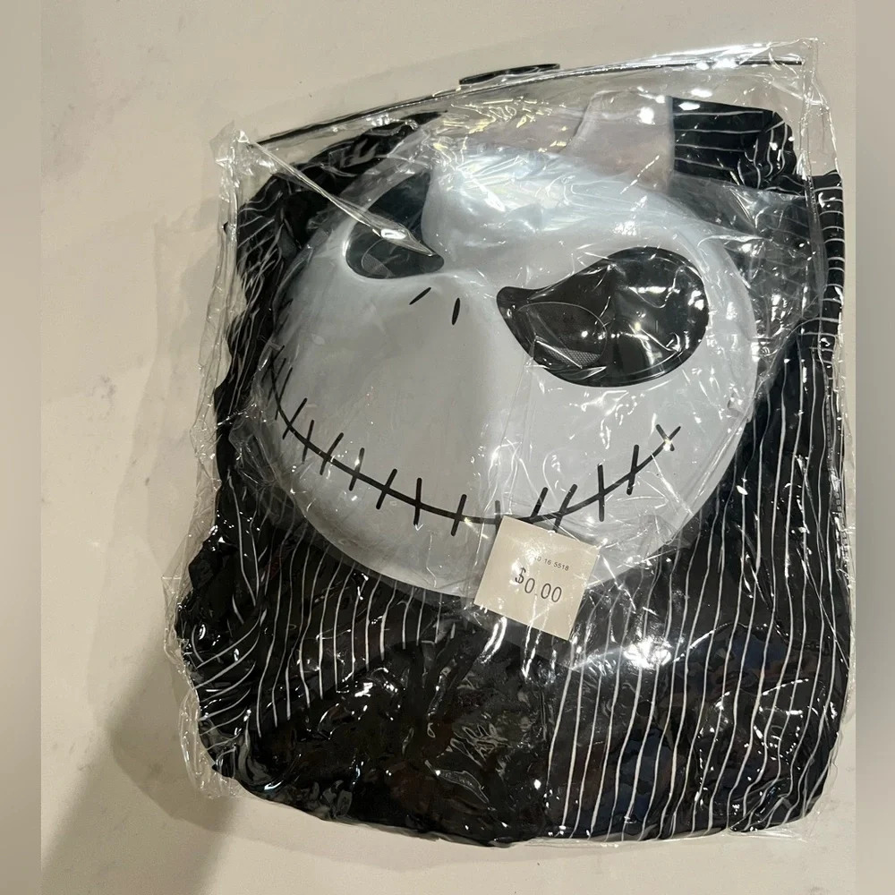 Kids Skeleton Costume with Black and White Stripes - Picture 5 of 8